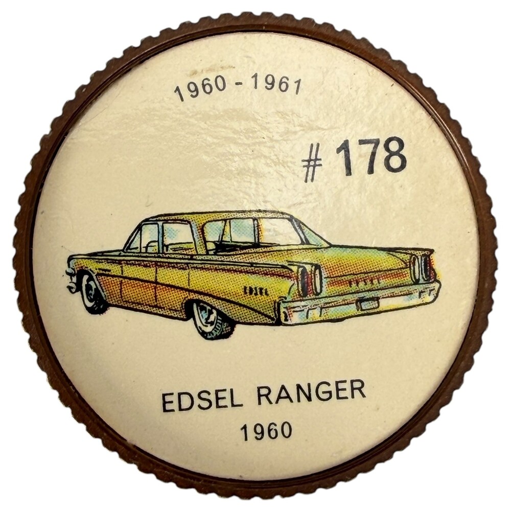 Jell-O Hostess Car Picture Wheel #178 Edsel Ranger Coin High Value Collectible